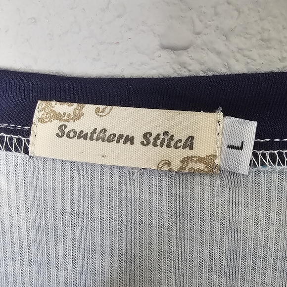 Southern Stitch Bucking Horse Riding Cowboy / Turquoise Jewel Print Size L Large - Picture 2 of 12